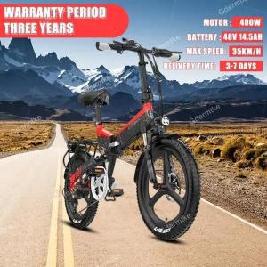 접이식 전기 자전거 20 인치 타이어 산악 디스크 브레이크 400W 모터 48V 145AH 탈착식 배터리 스노우 전기