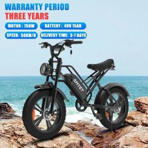 전기 오토바이 산악 전기 자전거 성인용 스노우 팻 타이어 전기 자전거 750W 모터 48V15AH 리튬 배터리 20