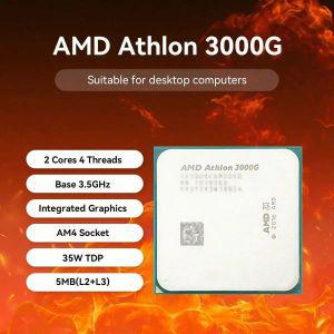 AMD Athlon 3000G 3.5GHz 기본 시계 2 코어 4 스레드 데스크탑 프로세서 CPU AM4 소켓 통합 그래픽 사무실