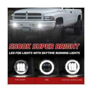 TUT사용 OEM Car Fog 라이트s 러닝 LED DRL Fit 94-02 Dodge Ram 1500 2500 3500 DIY 403419912075