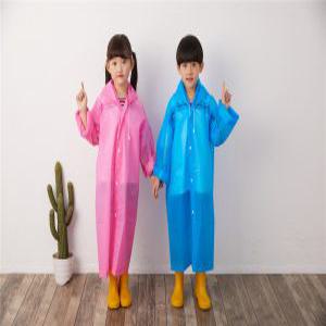 대형견우비 강아지레인코트 어린이 비옷 일회용 원피스 초등 학생 투명 EVA 긴 도매