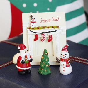 미니 산타 눈사람 트리 장식인형 세트 모던 모형 선물
