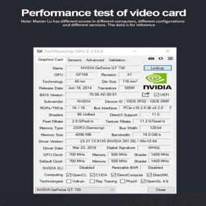 몽키그래픽 그래픽 카드 그레픽카드  SZMZ GT 730 비디오 NVIDIA GT730 GPU 4GB 비 2GB 디스플레이