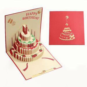 생일카드 3D팝업카드 3P 생일편지 축하카드 파티 생일 카드 축하 케이크 팝업 입체 편지 엽서