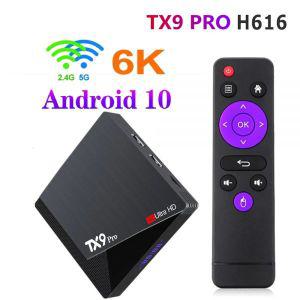 TV 셋톱 박스 스마트 수신기 OTT TX9 프로 4K HD 2.4G  5G 와이파이 8 + 128GB H313 안드로이드 10