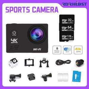 액션 카메아 울트라 HD 스포츠 캠 헬멧 비디오 녹화 와이파이 30m 방수 카메라 20 인치 화면 170D 4K 30fps