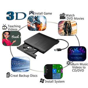 외장 광학 드라이브 USB 3.0 BD-ROM 블루레이 버너 4K 3D 플레이어 CD VCD DVD 라이터 레코더 데스크탑 노