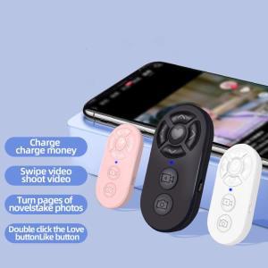 신상 출시 충전식 블루투스 호환 리모컨 7 버튼 무선 휴대 전화 셀카 사진 셔터 리더