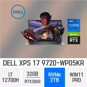 ND DELL XPS 17 9720-WP05KR 32GB 2TB WIN11PRO - 디아블로4 고사양 게이밍 노트북 RTX3060
