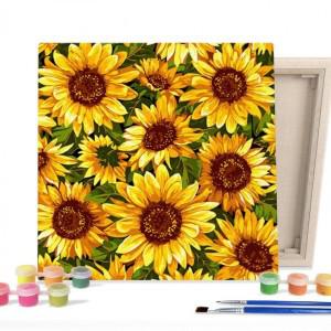 DIY 페인팅 그림 그리기 색칠하기 캔버스 해바라기 태양의 꽃 25X25