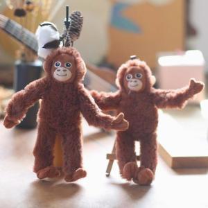만화 고릴라 봉제 장난감 침팬지 원숭이 펜던트 부드러운 인형 키체인 배낭 자동차 가방 열쇠 고리 장식 어
