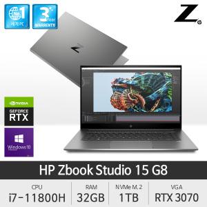 HP 지북 Zbook Studio 15 G8 3K0S2AV 15.6인치/UHD/i7-11800H/32GB/1TB SSD/RTX 3070/W10P