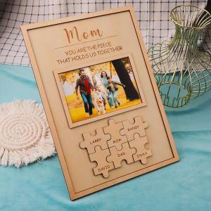 영화포스터 가족 맞춤형 퍼즐 이름 나무 공예 프레임 당신이 함께하는 조각 엄마를 위한 선물