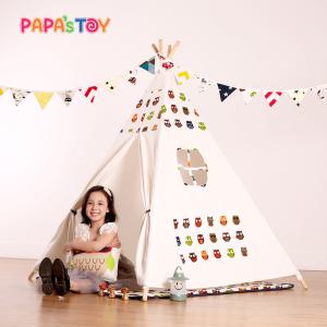 [파파스토이]파파스토이 4각 인디언텐트 어린이 티피 놀이 유아 텐트