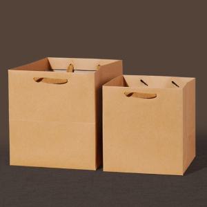 튼튼한 손잡이 포장 선물용 갈색 크라프트 종이 쇼핑백 가방 무지종이백 특대형 30x30cm