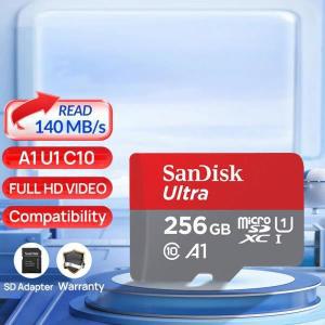 메모리카드SanDisk  마이크로 SD 카드 메모리 카드 Camare용 TF 플래시 A1 C10 U1 FHD 64G 128G 256G 512G