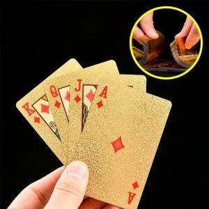 고급 포커 카드 럭셔리 골드 블랙 플라스틱 방수 셔플감 트럼프 놀이 마술 매직 플레잉