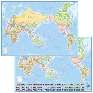 미니 세계지도 (70x50cm) - 세계전도 월드맵 여행 포스터