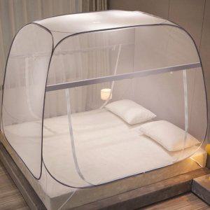 사각 원터치 모기장 텐트 바닥있는 침대 특대형 패밀리