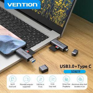 블랙박스리더기 Vention-카드 리더 USB 3.0 C 마이크로 SD 카드 노트북 컴퓨터 스마트 메모리 어댑터