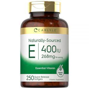 Carlyle 천연 비타민 E | 400 IU 250 소프트젤 GMO 프리 및 글루텐