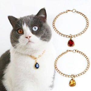고양이이름표 고양이인식표 목줄 목걸이 네임텍 럭셔리 애완견 고양이 다이아몬드 칼라 패션 크리스탈 장식