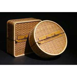 라탄 전통 떡 수제 곶감 한과 선물 고급 상자 바구니