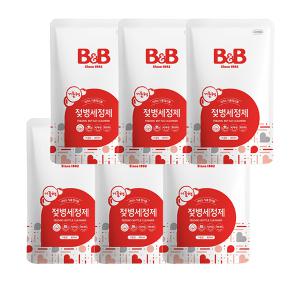 n비앤비 젖병세정제 거품형 리필형 400ml x6개