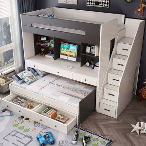 2층 책상침대세트 일체형 북유럽 벙커침대 성인 기숙사