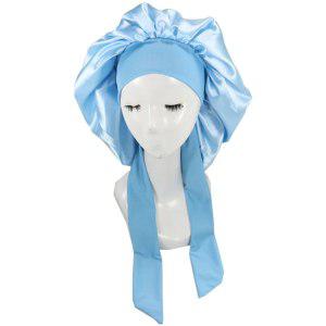 헤어캡 여성용 조절 가능한 야간 수면 모자 새틴 솔리드 샤워 캡 방수 헤어 보닛