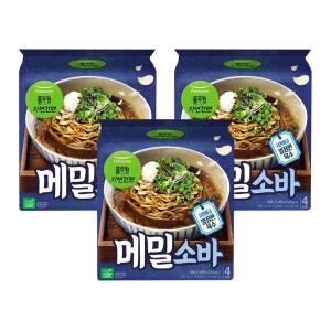 풀무원 메밀소바 464g 1봉지 (116g x 4개입) x 3개