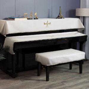 피아노 커버 덮개 먼지 보호 전자 의자 그랜드 디지털 업라이트 건반 스툴 세트 레트로 레이스