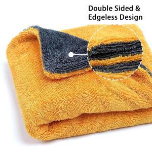 [100%정품] Greenfound Microfiber Towels for Cars 1000GSM Fast Drying Towel Double Twist Pile  Edgel