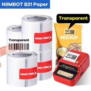 인화지 필름지 포토용지 사진 인쇄 출력 Niimbot 투명 이름 스티커 종이 롤B21 B1 B203 기계용 다목적 자체