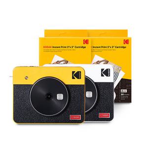 코닥 미니샷3 레트로 C300R + 카트리지 68매 휴대용 포토프린터 즉석 폴라로이드카메라 스마트폰사진인화기