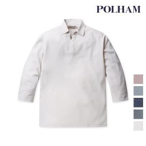 [폴햄 (패플)][폴햄][폴햄] 남성 쿨링 폴리 풀오버 7부 셔츠_PHD2WC1322