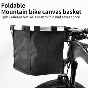 분리형 MTB 사이클링 핸들 바 튜브, 자전거 앞 바구니, 소형 애완견 운반 파우치, 접이식 짐 가방, 5kg 하