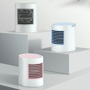 미니멀 LED 무선 냉풍기 블루 이동식 에어컨 선풍기 써큘레이터 냉선풍기 서큘레이터 가정용냉풍기 냉방기