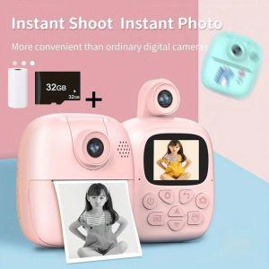 키즈용 디지털 카메라 휴대용 소형 카메라 스마트 즉석 인쇄 디지털카메라 열전사 프린터 비디오 녹음기 키