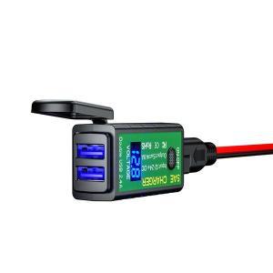 USB 오토바이 알루미늄탑박스 충전기 SAE to C 타입 전압계 방수 빠른 연결 해제