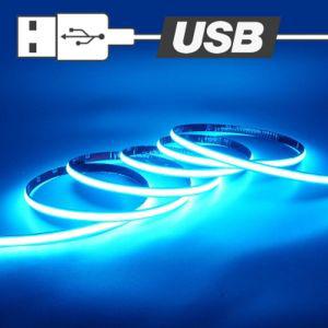 USB전원타입 COB 면발광 LED바 아이스블루LED자동차조명 라이트 LED 차량용LED USBLED COBLED 용LED
