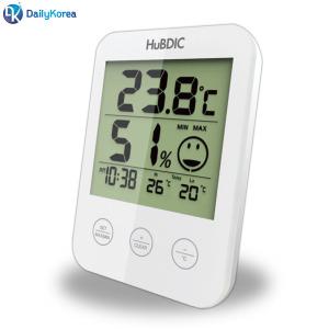 휴비딕 디지털 시계 온습도계 HT-3 화이트 신생아 아기 육아 실내 온도 가정용 D