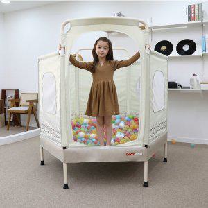 [토이원]유아 트램펄린 코지 인디오 150 (크림) 창문형 안전망 분리형 트램폴린 유아 방방이 어린이