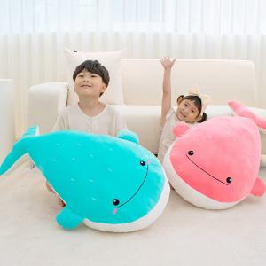 말랑말랑 대형 모찌인형쿠션 100cm 아기고래상어(핑크) 애착인형