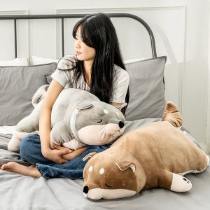 침대 수면인형 안고자는 강아지 시바견 초대형인형 필로우 50cm kc인증