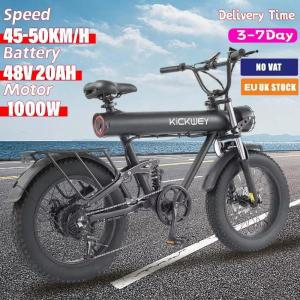 성인용 스노우 전기 자전거 오프로드 20 인치 팻 타이어 전기 자전거 1000W 강력한 모터 48V20AH 리튬 배터