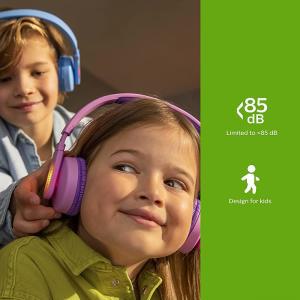 Philips K4206 아동용 무선 온이어 헤드폰 블루투스 + 케이블 연결 안전한 청력을 위한 85dB 제한 최대 28