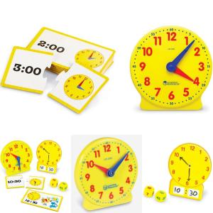 러닝리소스 시간 학습 세트 시계 보기 보는 방법 연습 아날로그 보드 판 퍼즐 주사위 셋트