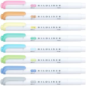 제브라 마일드라이너 형광펜 낱색 35가지 색상 파스텔 컬러 트윈 마카
