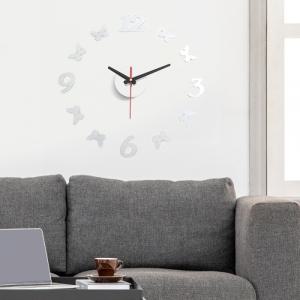 벽걸이 붙이는 거실 시계 나비정원 인테리어 저소음 DIY 조용한 월 포인트